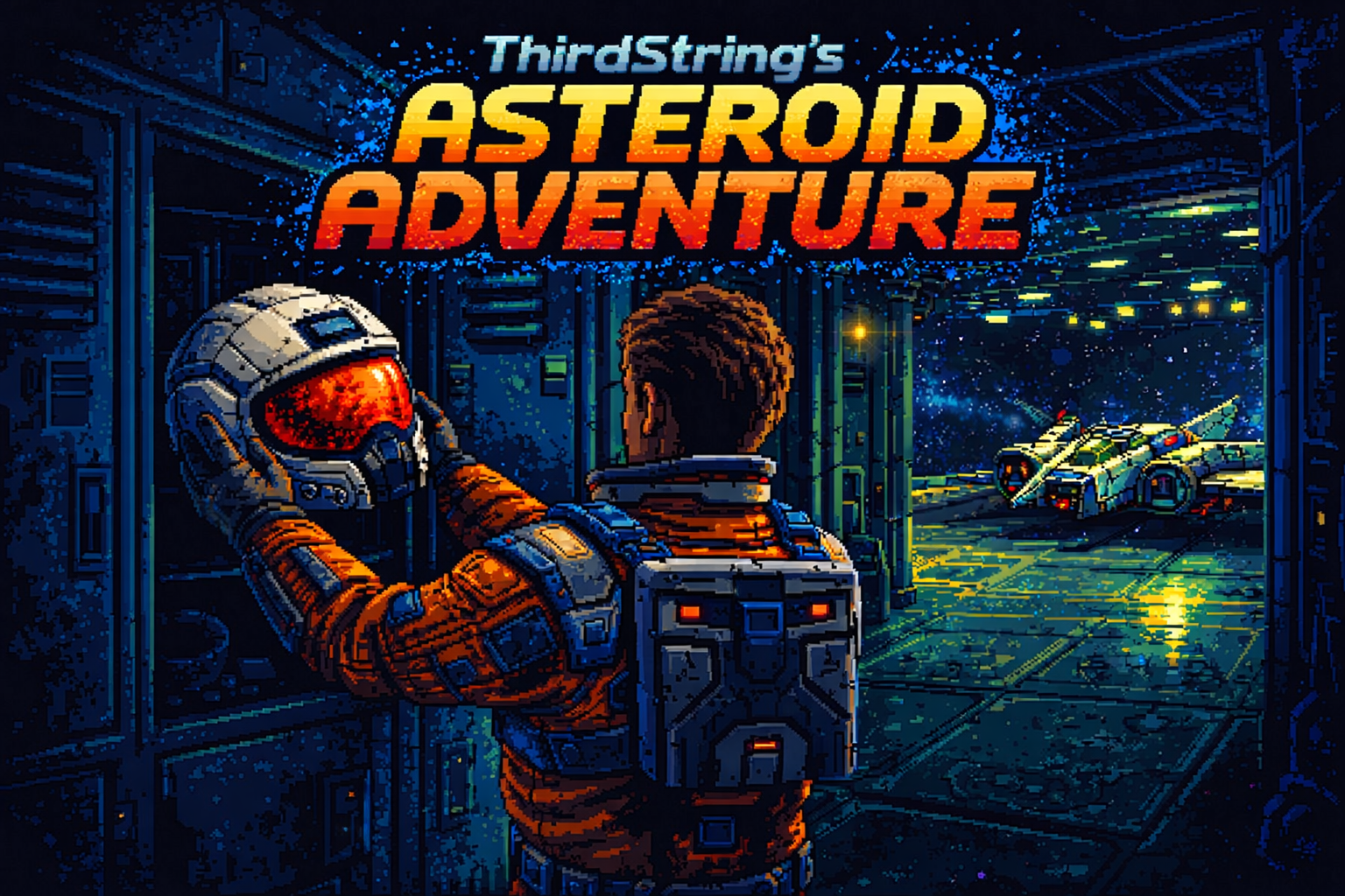 ThirdString's Asteroid Adventure title screen